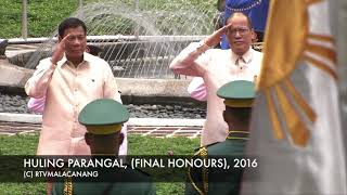 PARANGAL SA PANGULO  Noynoy Aquinos first and last salute as President [upl. by Ludly]