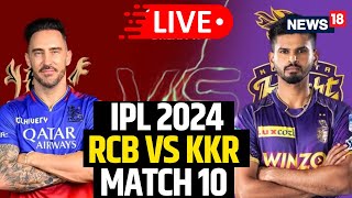 RCB VS KKR LIVE Match  Knight Riders Defeat Royal Challengers Bangalore By 7Wickets  N18L [upl. by Painter]