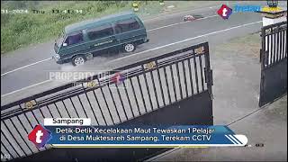 DetikDetik Kecelakaan Maut Tewaskan 1 Pelajar di Desa Muktesareh Sampang Terekam CCTV [upl. by Groos759]