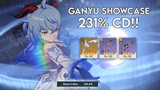 Melt Ganyu Showcase Amos bow r1 vs Hamayumi r5 vs Prototype r5 F2P  Genshin Impact [upl. by Yraeg]