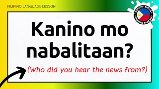 KANINO  35 Tagalog to English Translation  Filipino Language Lesson [upl. by Ahcas888]