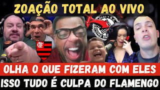 ZOAÇÃO TOTAL AO VIVO “ISSO TUDO É CULPA DO FLAMENGO” OLHA O QUE FIZERAM COM O MANO E COM A LELÊ🤣 [upl. by Johanan808]