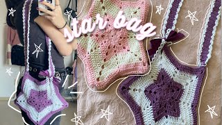 star bag crochet tutorial 💫✨ [upl. by Padraig637]