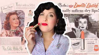 FULL FACE of 1950s Makeup  An authentic 1950s makeup tutorial using only makeup that existed then [upl. by Slifka]