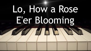 Lo How a Rose Eer Blooming  Christmas piano instrumental with lyrics [upl. by Sidnala]