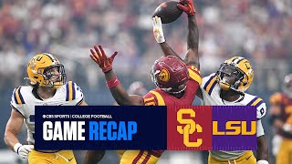 USCLSU GAME RECAP Miller Moss LEADS GameWINNING drive to SECURE USC WIN  CBS Sports [upl. by Sension]