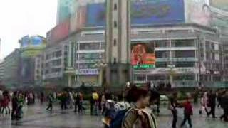 China Chongqing City downtown walking street 重庆市中心的步行街 [upl. by Eednam]