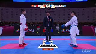 Karate Kumite Final  China vs Japan  Li Gong vs Yuki Kujuro  Casablanca 2024 61 Kg [upl. by Catriona]