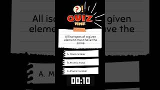 Quiz10 chemistry science reviewer for entrance exam sciencequizwithanswers [upl. by Akinuahs618]