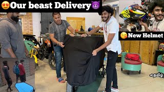 😍Our beast bike delivery😈 and 🥰our New 😘agv Helmet  TTF  Tamil [upl. by Rushing]