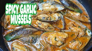 SPICY GARLIC GREEN LIP MUSSELS  SPICY GARLIC GREEN SHELL MUSSELS  SPICY TAHONG RECIPE [upl. by Avuha646]