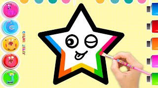 ⭐How to Draw a Star  Easy Drawing amp Painting  Step By Step [upl. by Oneladgam]