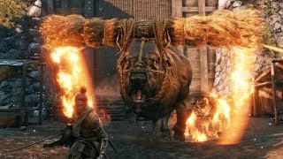 Sekiro Shadows Die Twice  Blazing Bull Boss Fight [upl. by Laemsi]