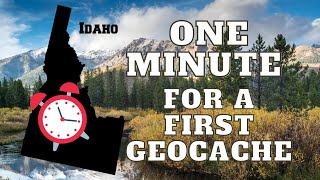 One Minute for First Geocache in Idaho [upl. by Rochette]