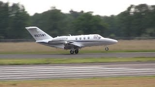 Cessna 525 Citation M2 ► landing  Takeoff ✈ Groningen Airport Eelde [upl. by Hein]