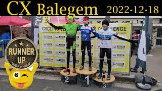 Cyclocross  cx  Balegem  Eerste jaars nieuwelingen  U17  2022 12 18 [upl. by Medeah]