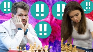 Boss Magnus Carlsen vs Anna Cramling 1 [upl. by Gerdi]