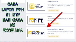 Tutorial Cara Pelaporan Insentif Pajak PPh 21 DTP PMK82 Tahun 2021 dan Cara isi Excel ereporting [upl. by Roley]