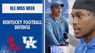 Kentucky footballs defense previews Ole Miss [upl. by Aimit]