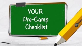 Your Pre Camp Checklist [upl. by Navinod61]