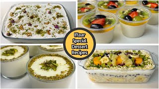 4 Delicious Ramadan Dessert Recipes  Quick amp Easy dessert by Sariya [upl. by Anaerda]