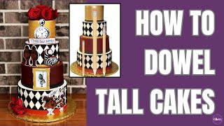 How To Dowel Tall Cakes For Extra Security [upl. by Caplan455]