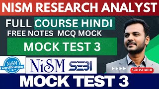 🔴 RESEARCH ANALYST  CHAPTER 15  MOCK TEST 3 [upl. by Benedix]