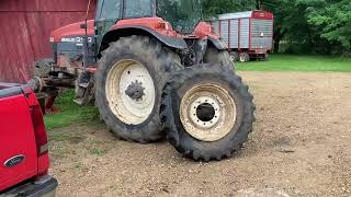 changing out a steering ball joint on a tractor New Holland 8670 G170 [upl. by Lirbaj]