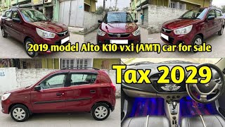 Alto K10 vxi AMT 2019 model car for sale Tax paid upto 2029  usedcars marutisuzuki alto [upl. by Flagler]