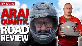 Safest motorcycle helmet Arai Quantic review  Road test amp teardown [upl. by Jerrilee]