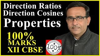 Class 12 Maths Three Dimensional Geometry direction cosines direction ratios CBSE 2019 [upl. by Ryley]