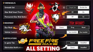 All Control Setting Free Fire  Pro Player Setting Free Fire  All Settings Free Fire Max [upl. by Eimmak364]