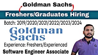 Goldman Sachs Latest Hiring  Direct Test  Urgent Hiring  Off Campus Drive  Freshers Recruitment [upl. by Nevak]