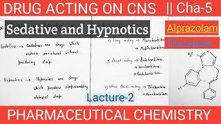 Sedative and Hypnotics  Cha5  Drug acting on CNS  Pharmaceutical chemistry  D Pharm1stYear [upl. by Rector]