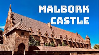 Malbork Brick Castle Poland Airview 4K [upl. by Baskett]