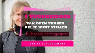 7 Open vragen die je kunt stellen bij een sollicitatiegesprek vragenbijeensollicitatiegesprek [upl. by Waldner]