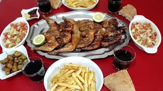 كوكلي مشوي على الفحم  فراخ دجاج على الفحم مع طبخ ليلى coquelet au barbecue  cockerel barbecue [upl. by Ursel]