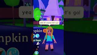 Girl saves adopt me pet roblox adoptme story trending shorts gaming winter fortnite funny [upl. by Enelhtac401]