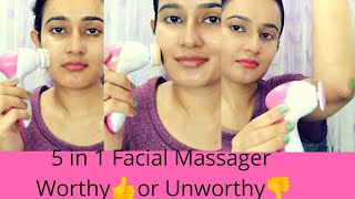 5 in 1 Facial Massager  Honest Review amp Demo on Face  👍OR 👎SWATI BHAMBRA [upl. by Ainnek]