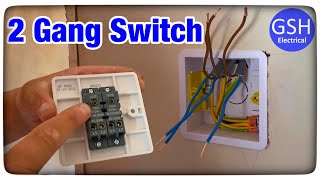 2 Gang Switch Connections Explained  Taking the Feed to the Switch [upl. by Fulvi]