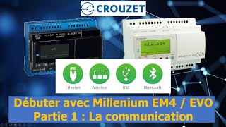 Crouzet EM4  EVO  Initiation  Communication Ethernet USB Bluetooth  Virtual Display [upl. by Nasah]