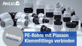 Verbindung von PERohren mit Plasson Klemmfittings [upl. by Raseac651]