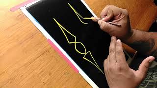 How to pinstripe Simple Pinstriping Design 1 [upl. by Anigriv562]