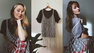 DIY Oversize MESHDRESS  Macrame Tutorial [upl. by Euqenimod]