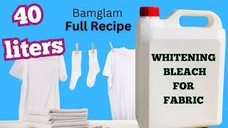 HOW TO MAKE EFFECTIVE BLEACH FOR STAIN REMOVAL ON WHITE FABRICS [upl. by Cimah]