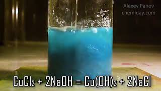 Copper Chloride Sodium Hydroxide Reaction [upl. by Trescott]