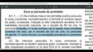 Ordin Prohibitie Pescuit 2023 discutam continutul [upl. by Juley]