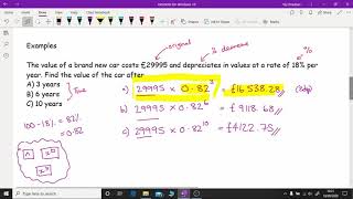 KS3GCSE  Percentages  Compound Interest Repeated Percentage Change [upl. by Ormiston]