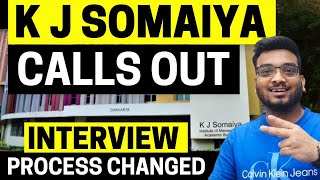 KJ Somaiya Calls Out 2024  Cut Offs Revealed Interview Process Changed  Highest Package 2566 LPA [upl. by Darnoc806]