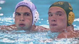 Mens Water Polo Preliminary Round  GRE v AUS  London 2012 Olympics [upl. by Atikahc984]